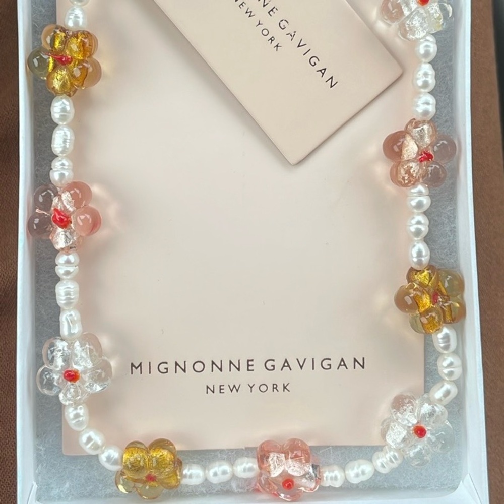 Mignonne Gavigan Sienna Glass Beaded Flower Necklace - NWT sold out!